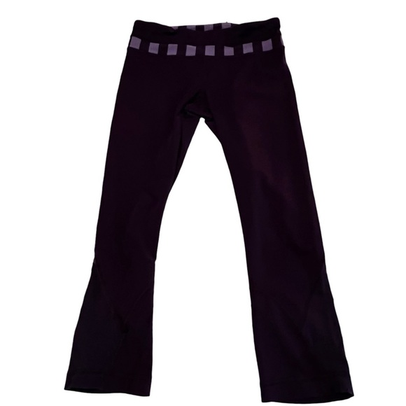 Lululemon Cropped Purplee Leggings tights running athletic yoga 6 - Picture 5 of 12
